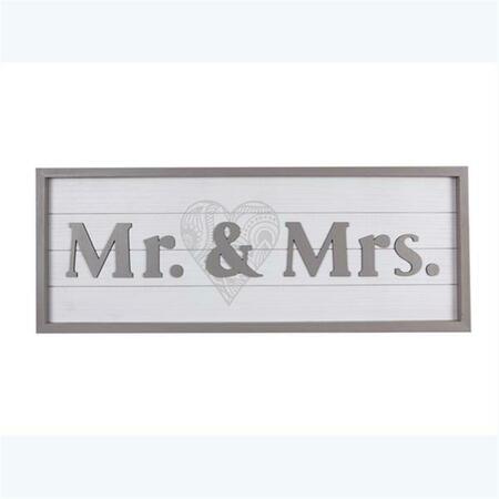 YOUNGS Wood Love Mr. & Mrs. Wall Sign 21696